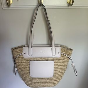 Kate Spade Straw and Leather Tote
